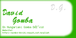 david gomba business card